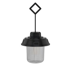 Outdoor LED Camping Light Canopy Hanging Lamp (Style: Charging Model, Color: Black)
