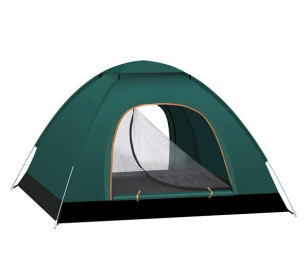 Pop Up Tent 2-3 Person Camping Tent Waterproof Hiking Canopy Shelter For Outdoor (Tent Color: Green)