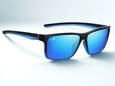 Alexander Abstract Sport Polarized Sunglasses (Color: Blue Mirror)