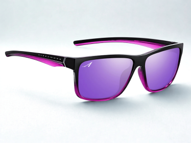 Alexander Abstract Sport Polarized Sunglasses (Color: Purple)