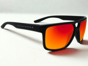 Alexander Sport XL Polarized Sunglasses (Color: Red Mirror)